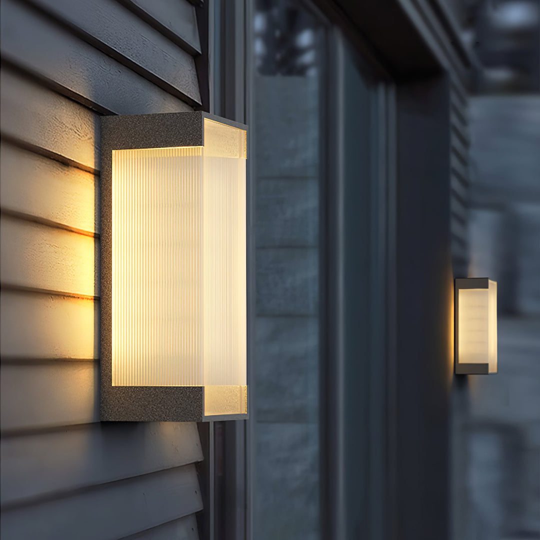 Rektangulär Utomhus Vägglampa
