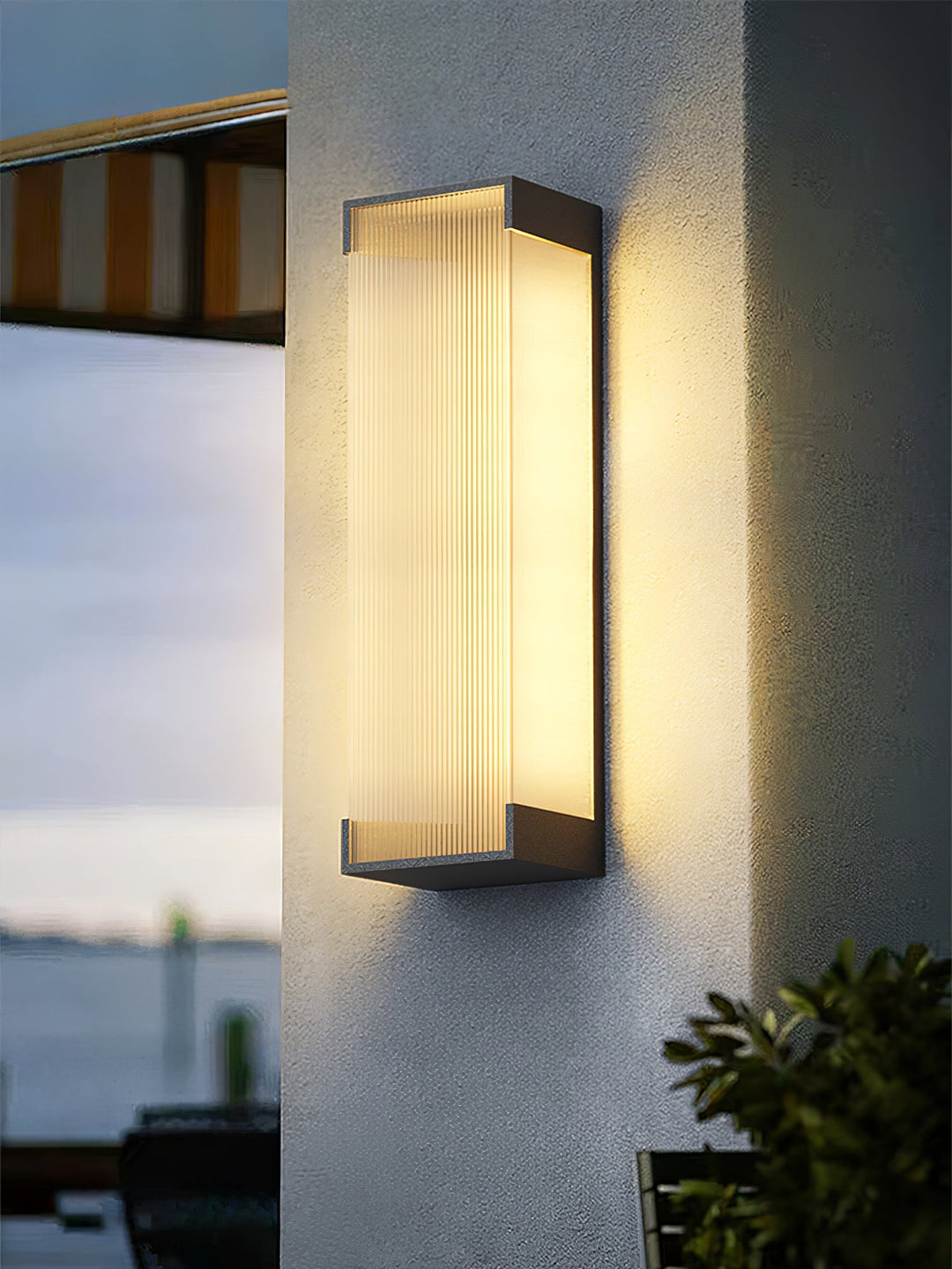 Rektangulär Utomhus Vägglampa