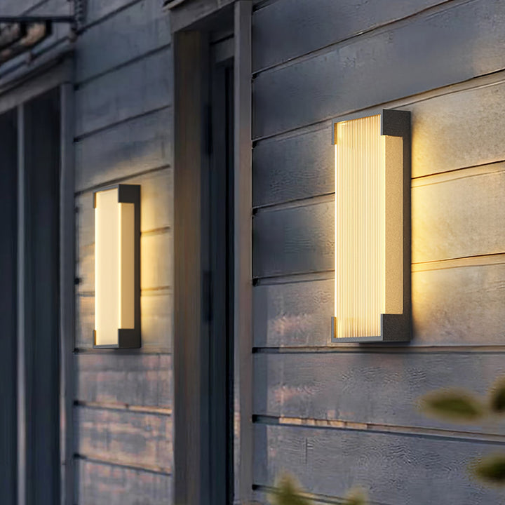 Rektangulär Utomhus Vägglampa