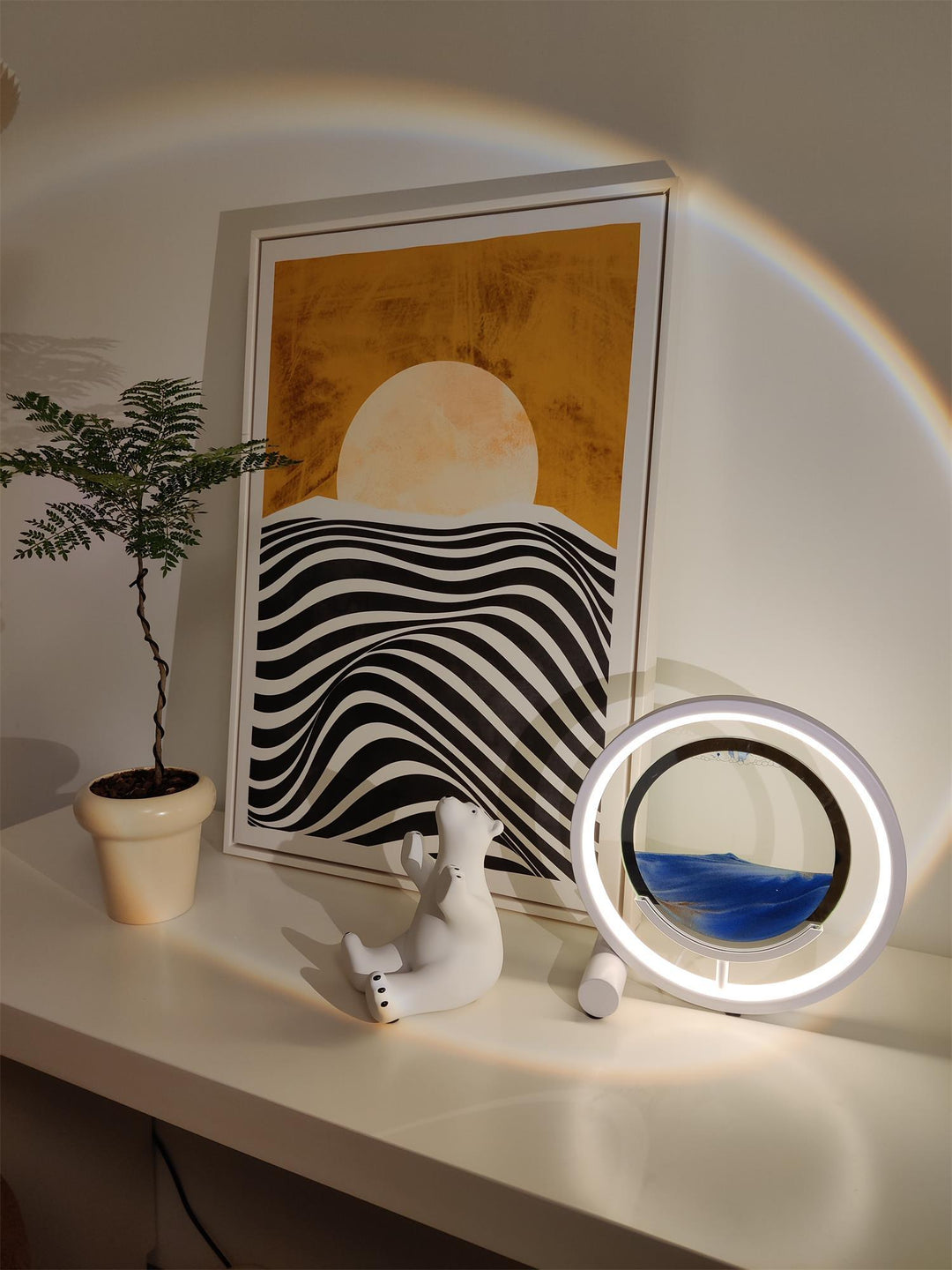 Avkopplande Sandbordslampa