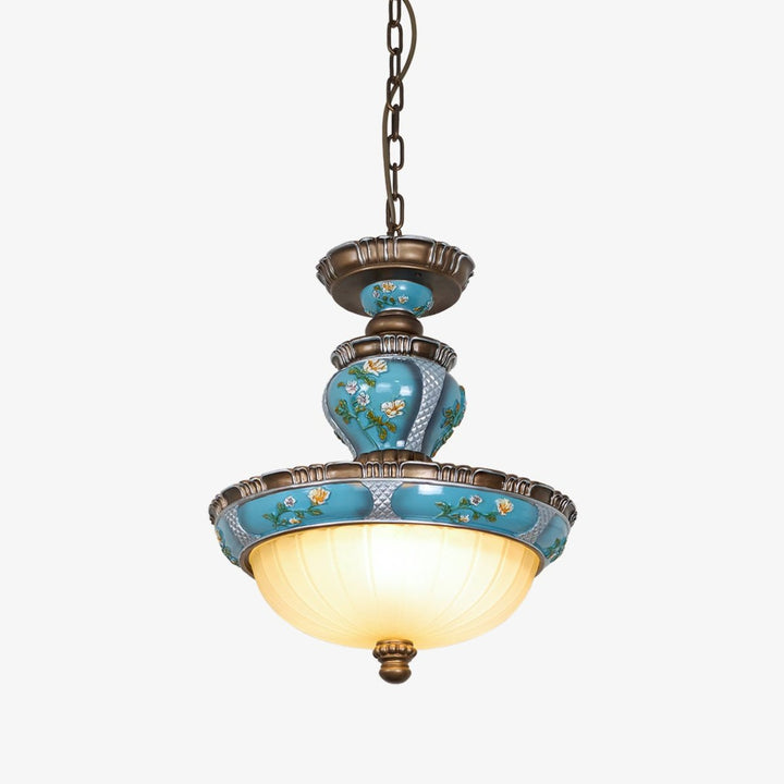 Retro Blomster Resin Pendant Light