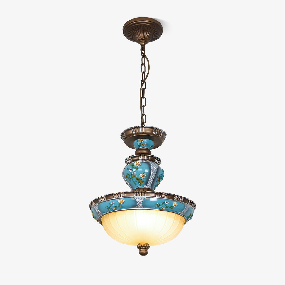 Retro Blomster Resin Pendant Light
