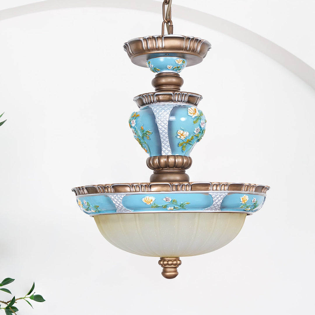 Retro Blomster Resin Pendant Light