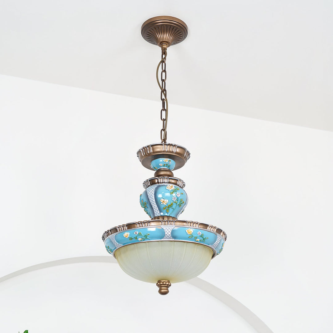 Retro Blomster Resin Pendant Light