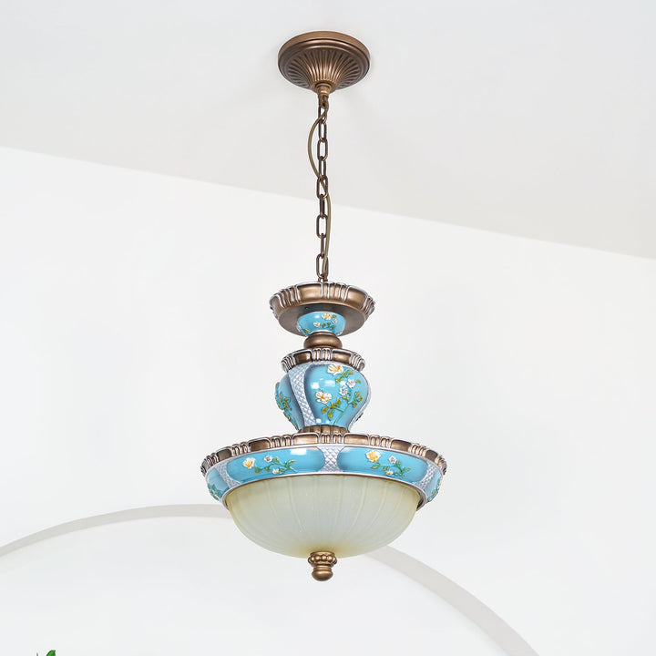 Retro Blomster Resin Pendant Light