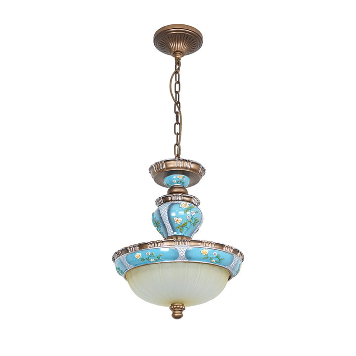 Retro Blomster Resin Pendant Light