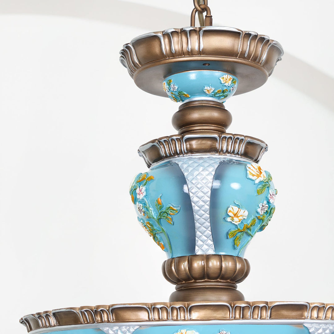 Retro Blomster Resin Pendant Light