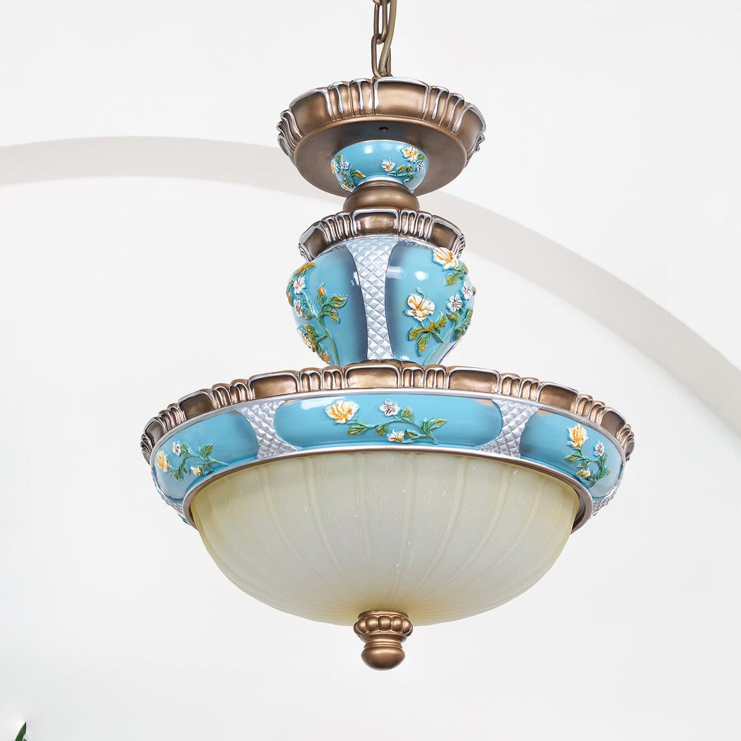 Retro Blomster Resin Pendant Light