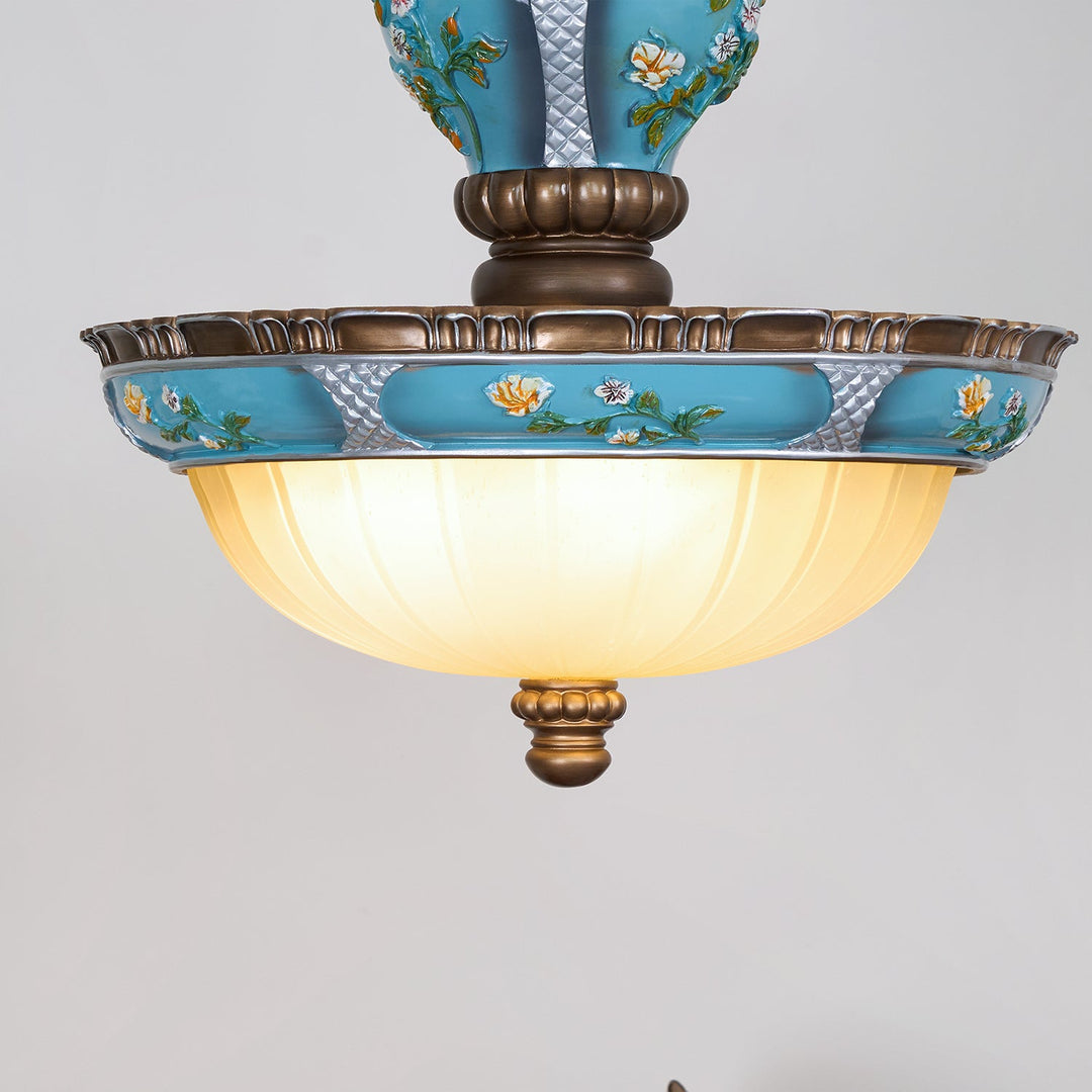 Retro Blomster Resin Pendant Light