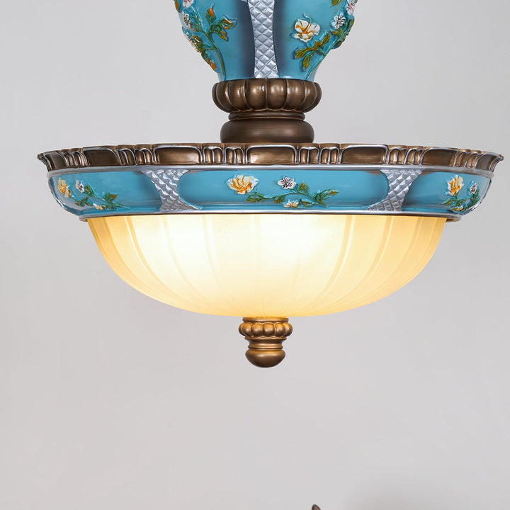 Retro Blomster Resin Pendant Light