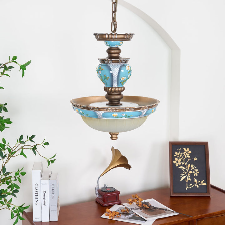 Retro Blomster Resin Pendant Light