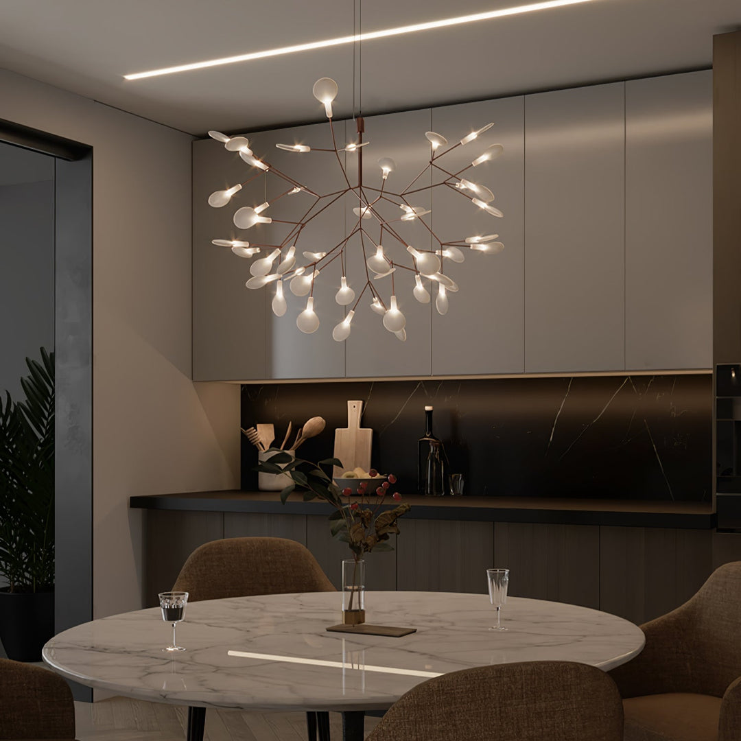 Roséguld Firefly LED Kandelaber