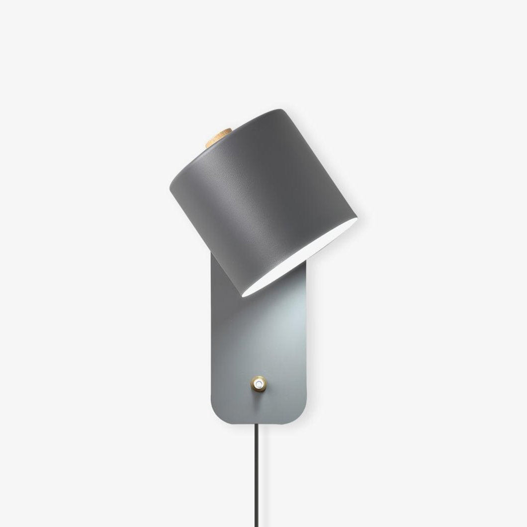 Rotbar Cylinder Vägglampa med Stickkontakt