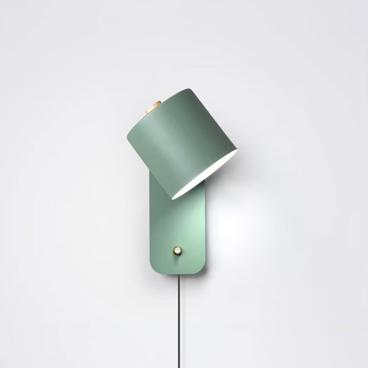 Rotbar Cylinder Vägglampa med Stickkontakt