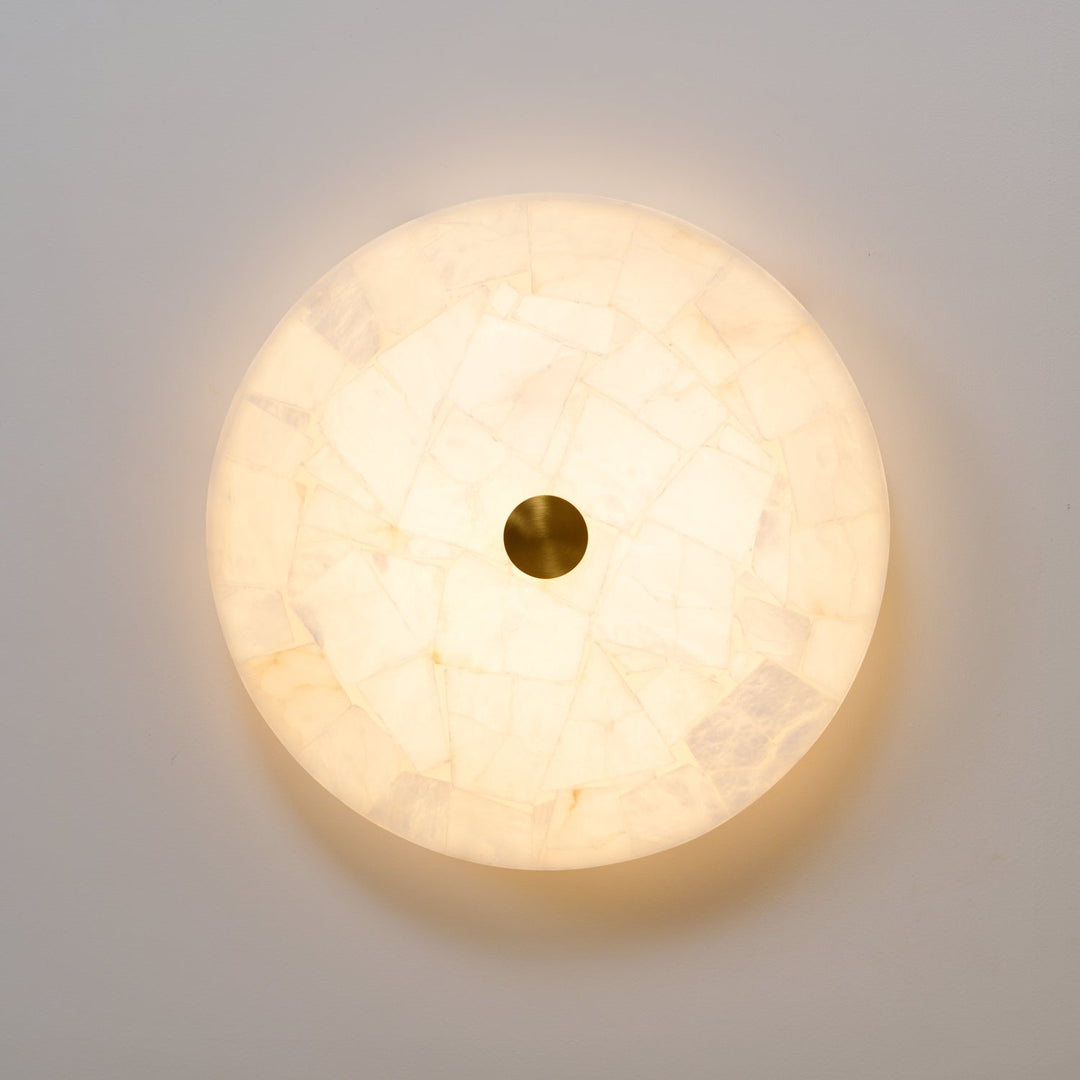 Rund Alabaster Taklampa