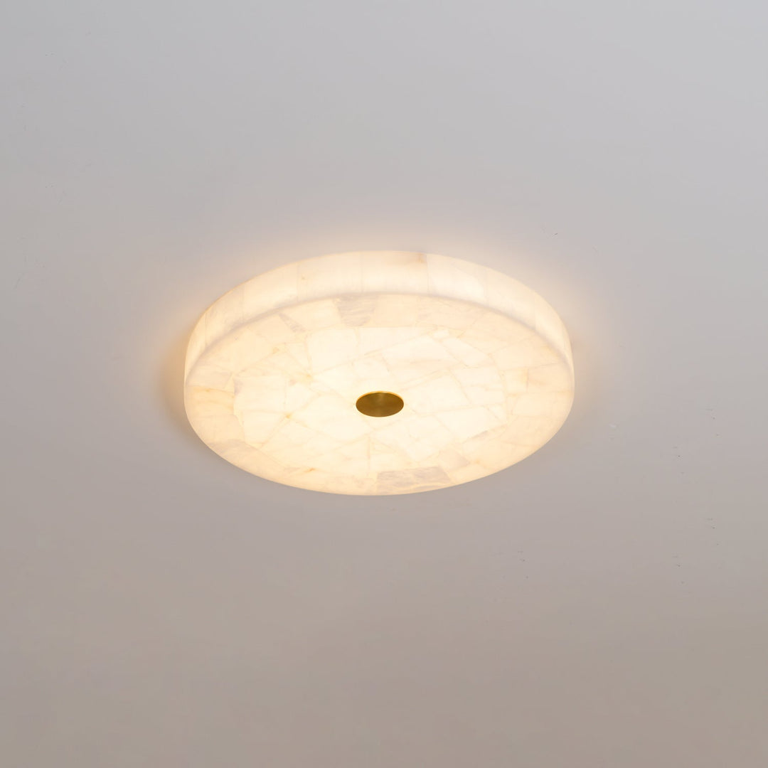 Rund Alabaster Taklampa