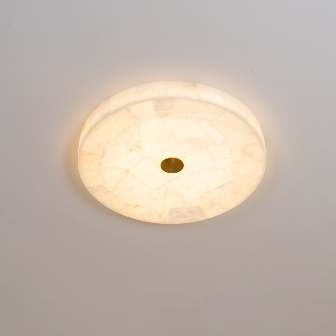 Rund Alabaster Taklampa