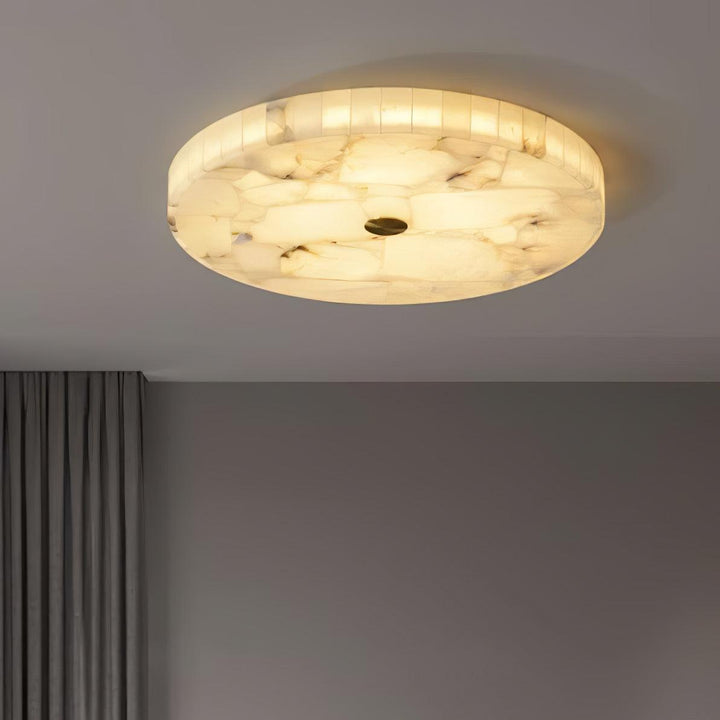 Rund Alabaster Taklampa