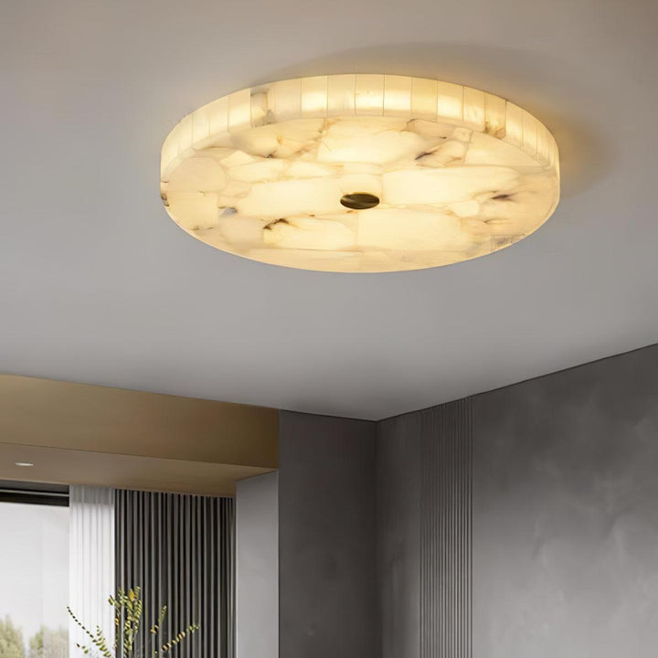 Rund Alabaster Taklampa