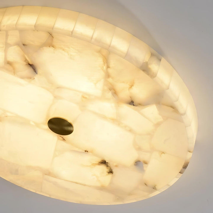 Rund Alabaster Taklampa