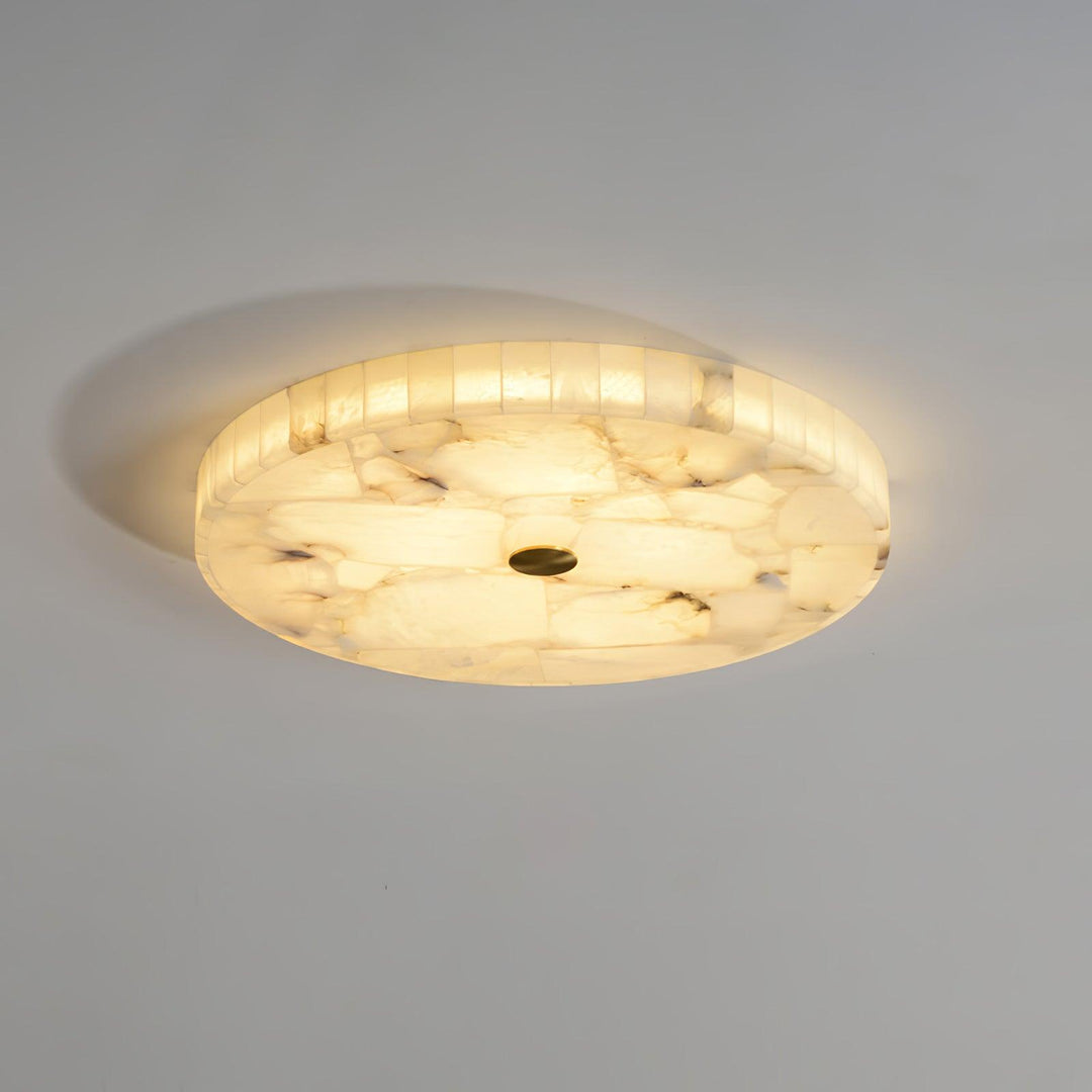 Rund Alabaster Taklampa