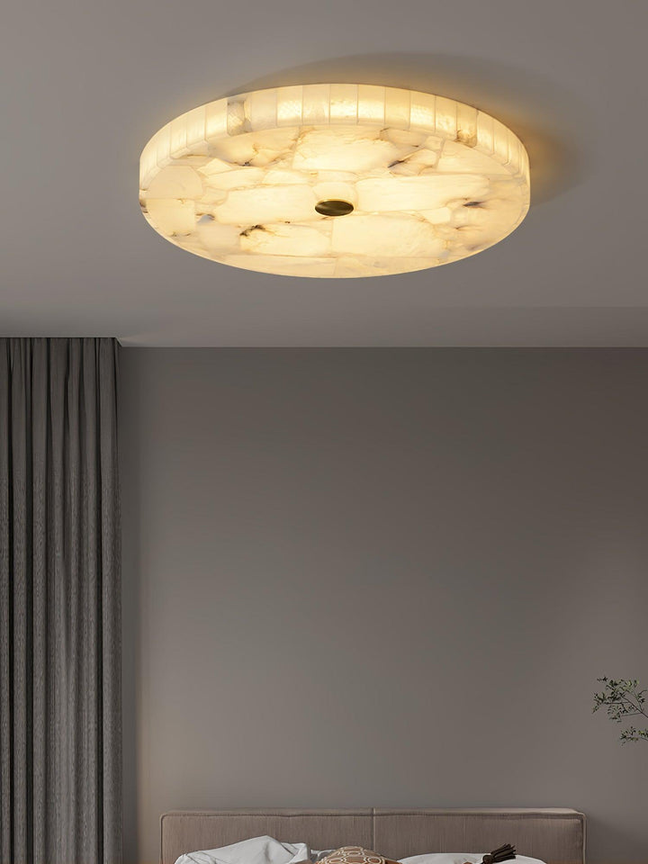 Rund Alabaster Taklampa