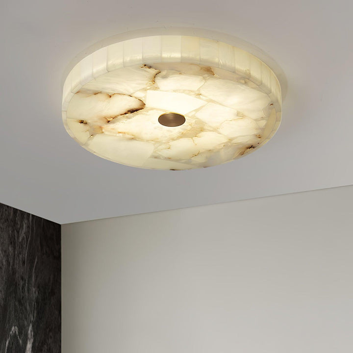 Rund Alabaster Taklampa