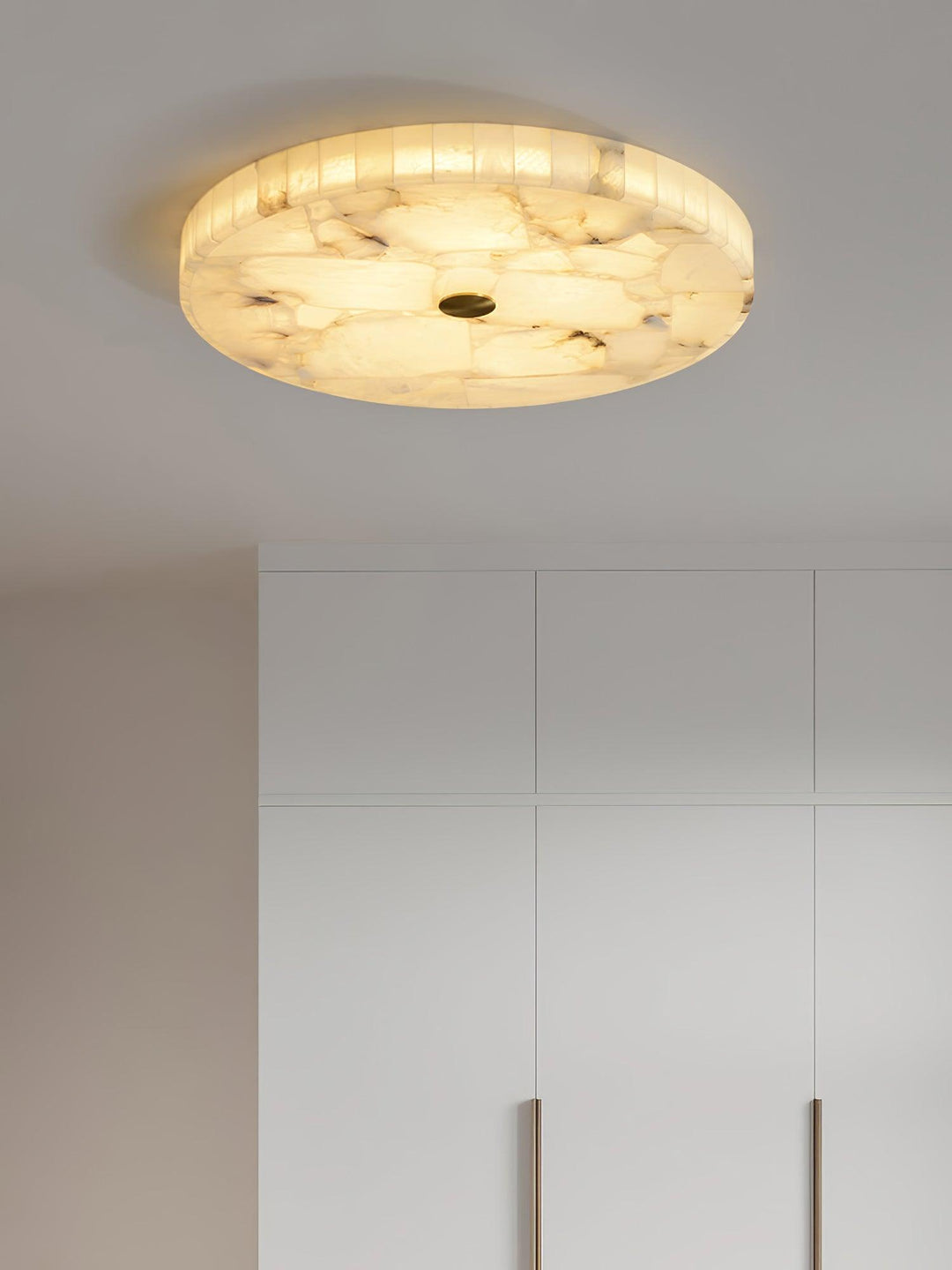 Rund Alabaster Taklampa