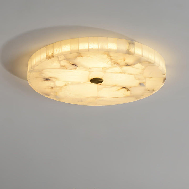 Rund Alabaster Taklampa