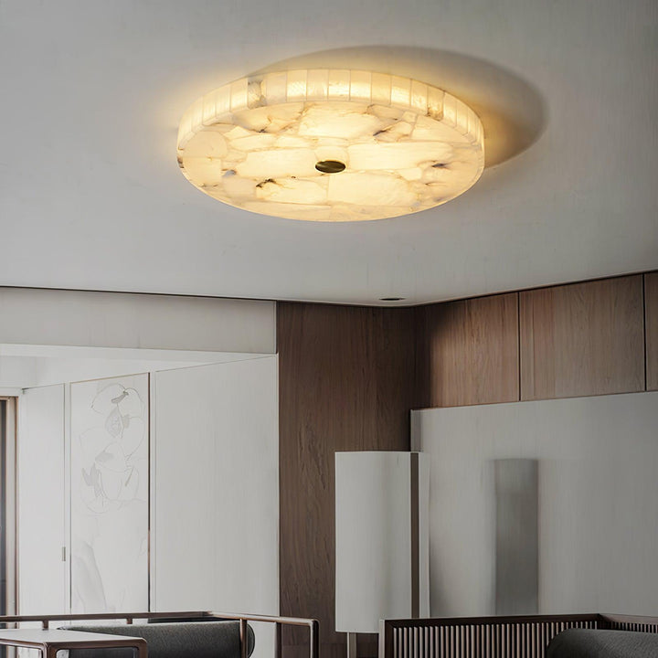 Rund Alabaster Taklampa