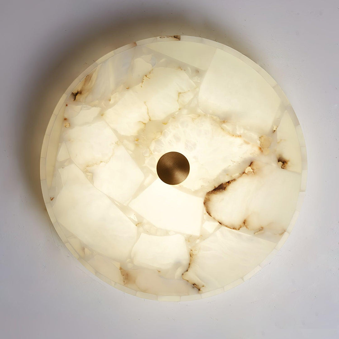 Rund Alabaster Taklampa