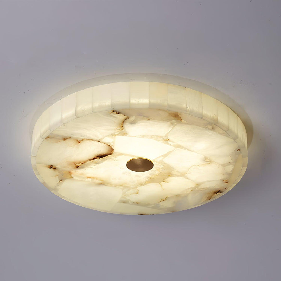 Rund Alabaster Taklampa
