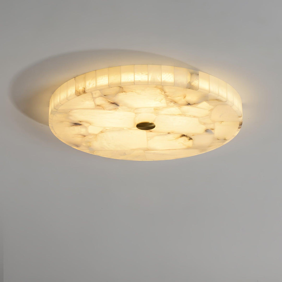 Rund Alabaster Taklampa