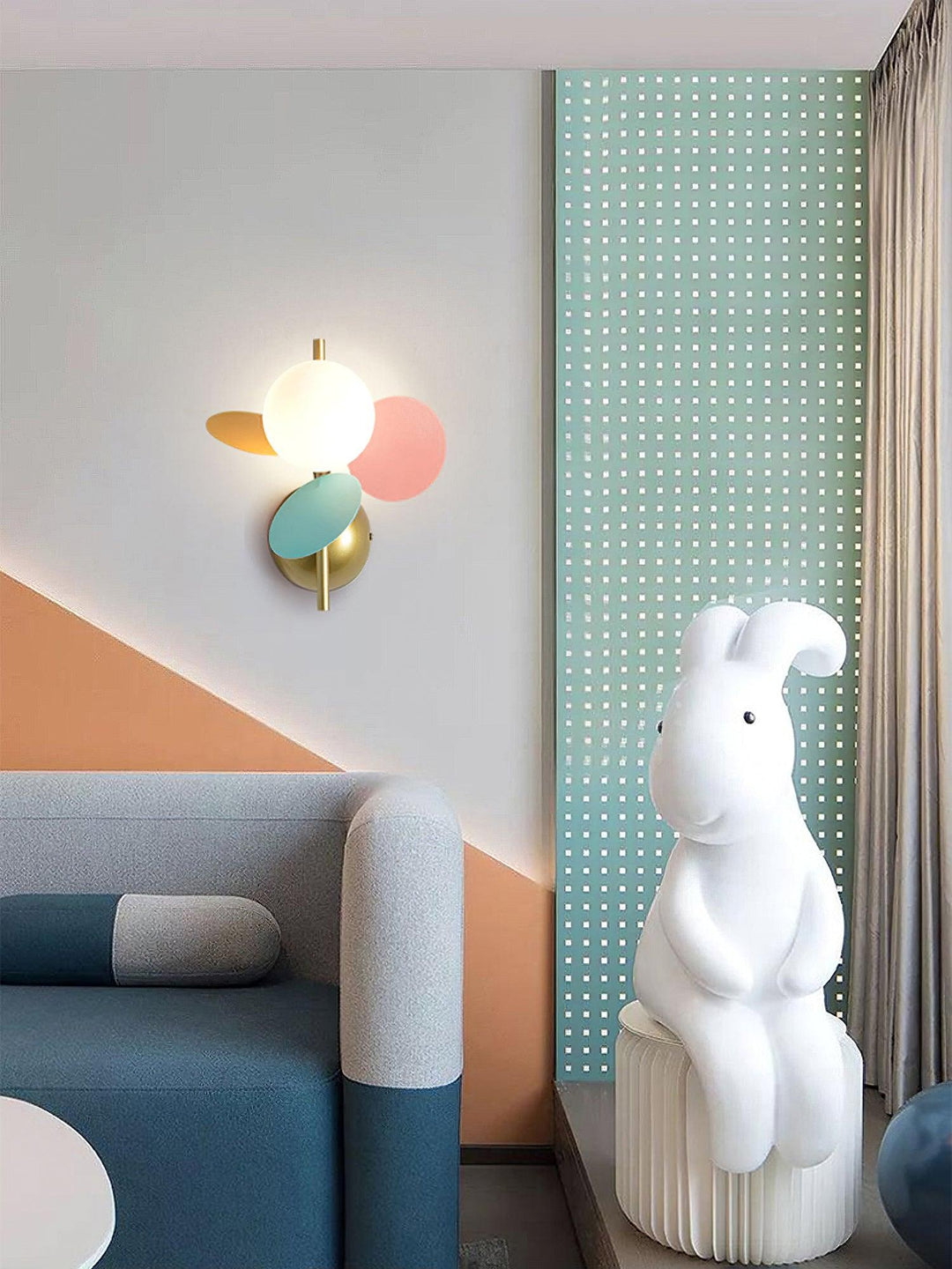 Rund Macaron Vägglampa