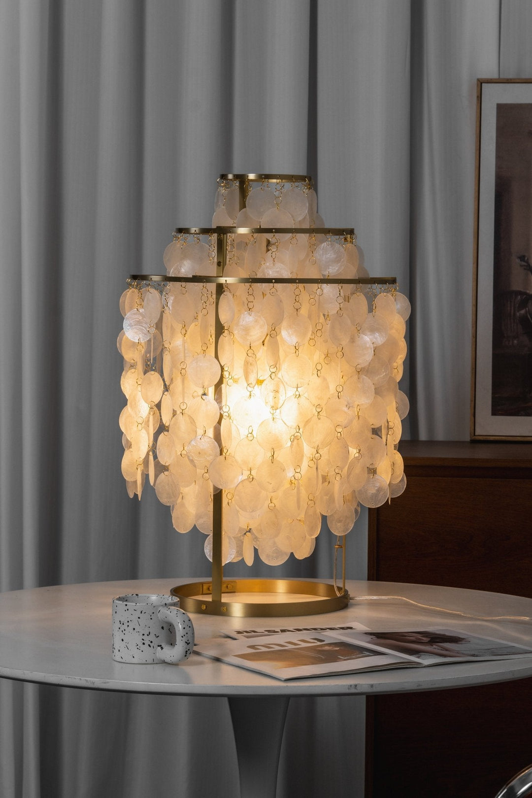 Rund Snäckbordslampa