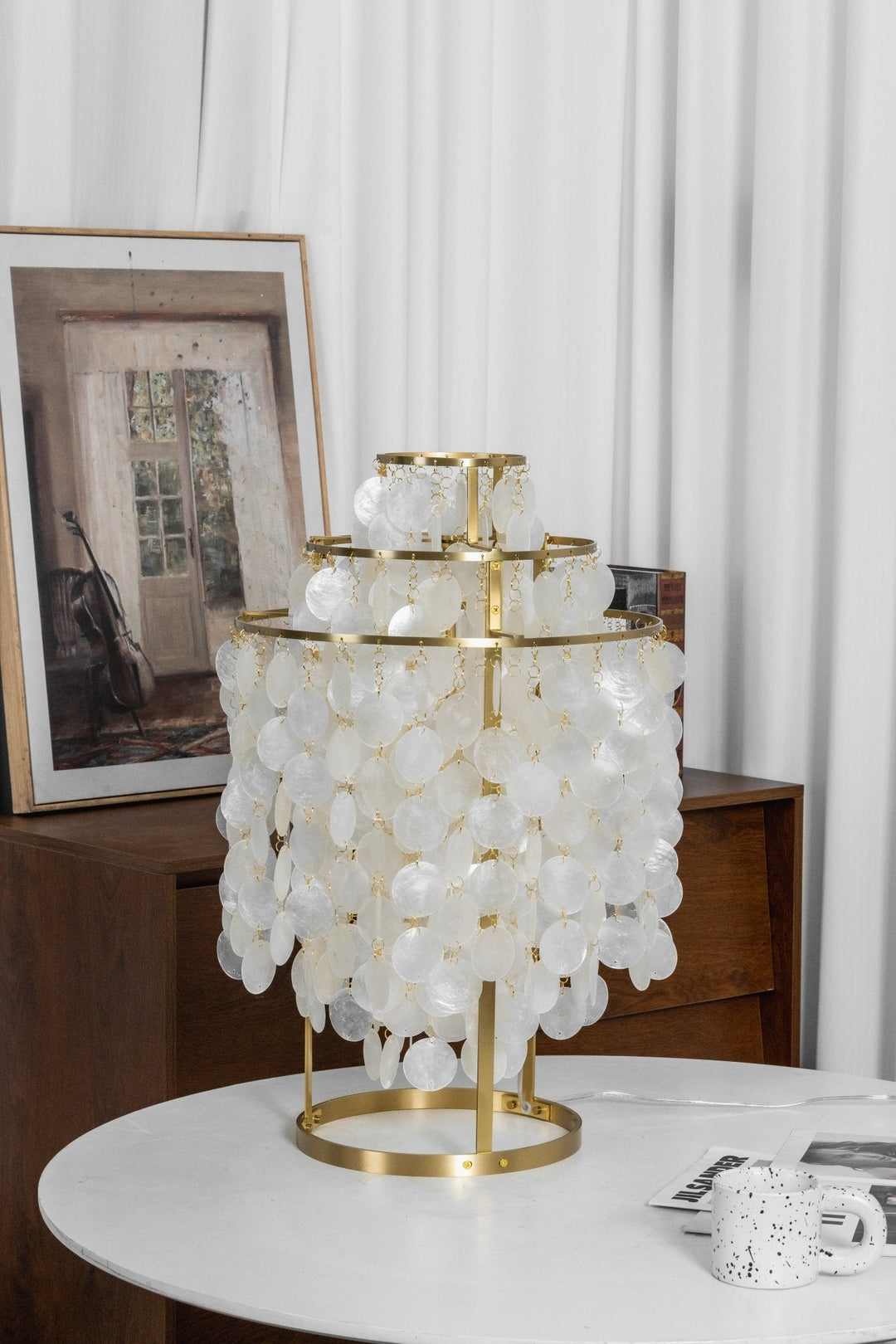 Rund Snäckbordslampa