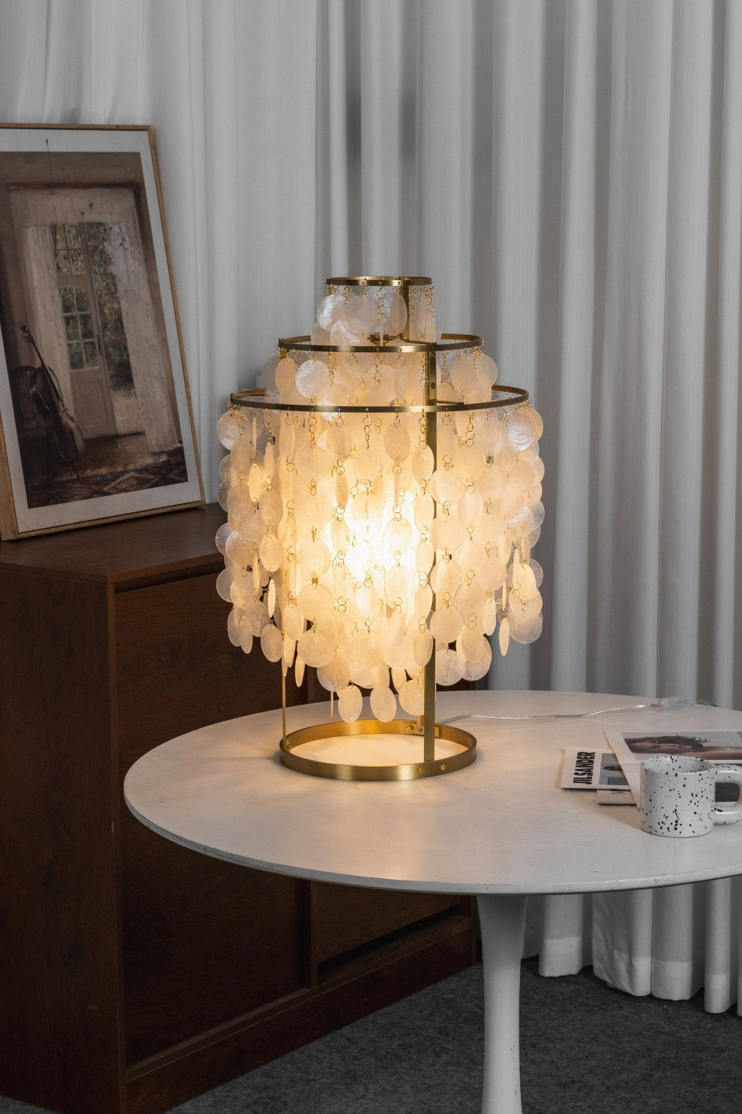 Rund Snäckbordslampa