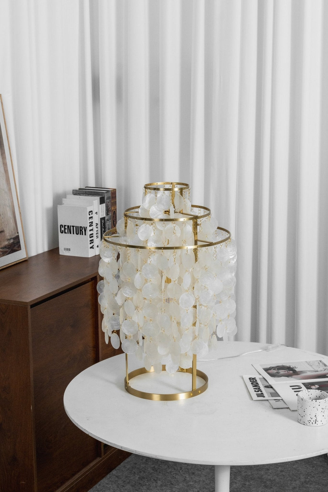 Rund Snäckbordslampa