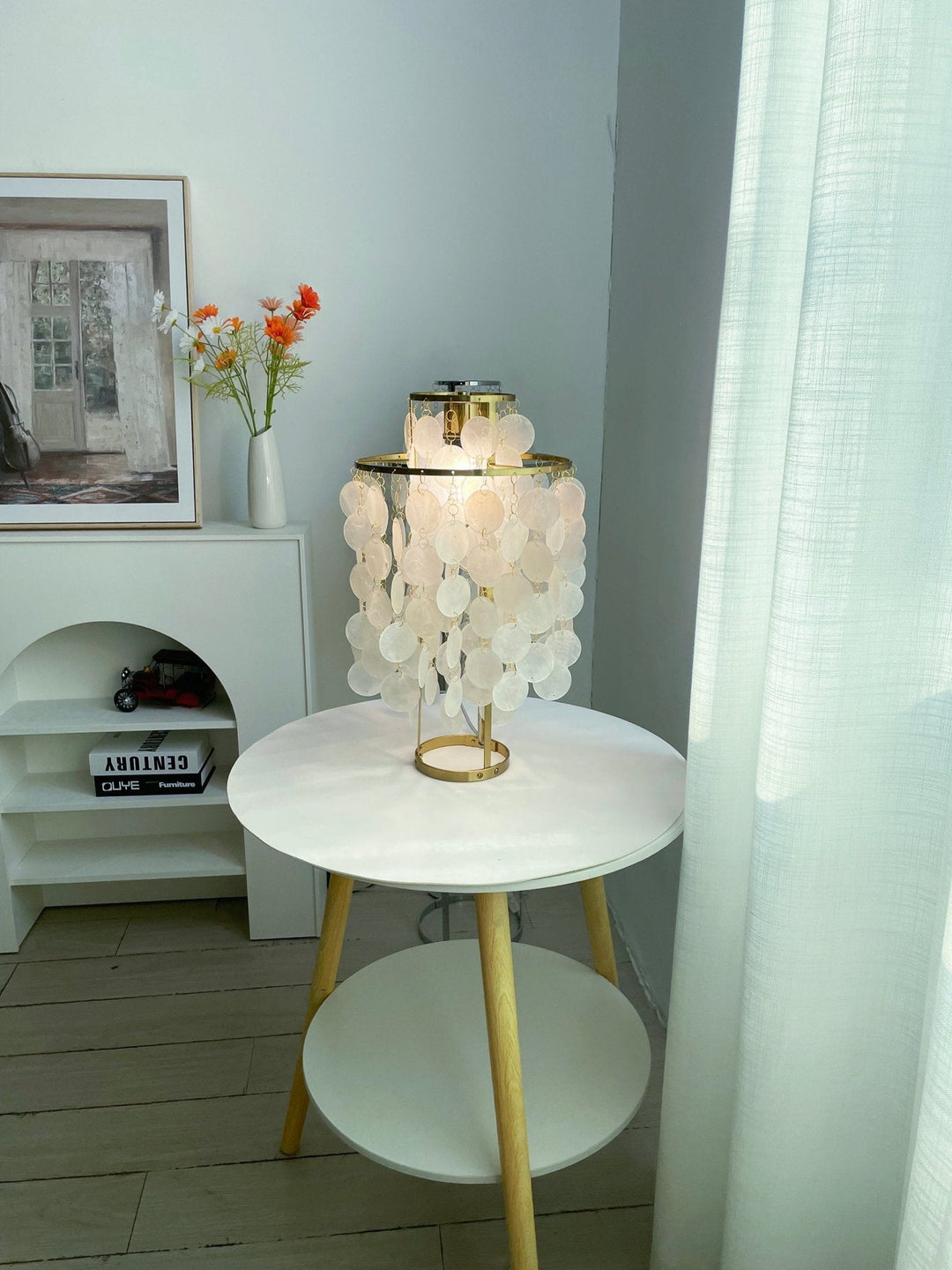 Rund Snäckbordslampa