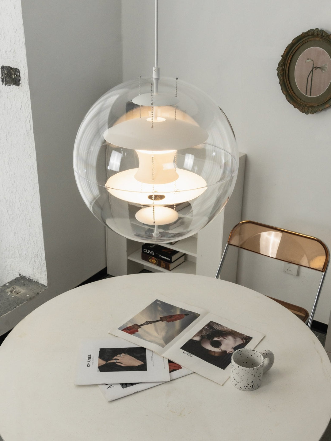 Rund Kula Hängande Lampa