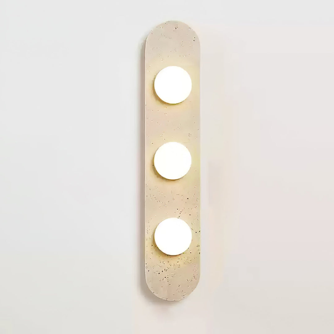 Rundad Travertin Vägglampa