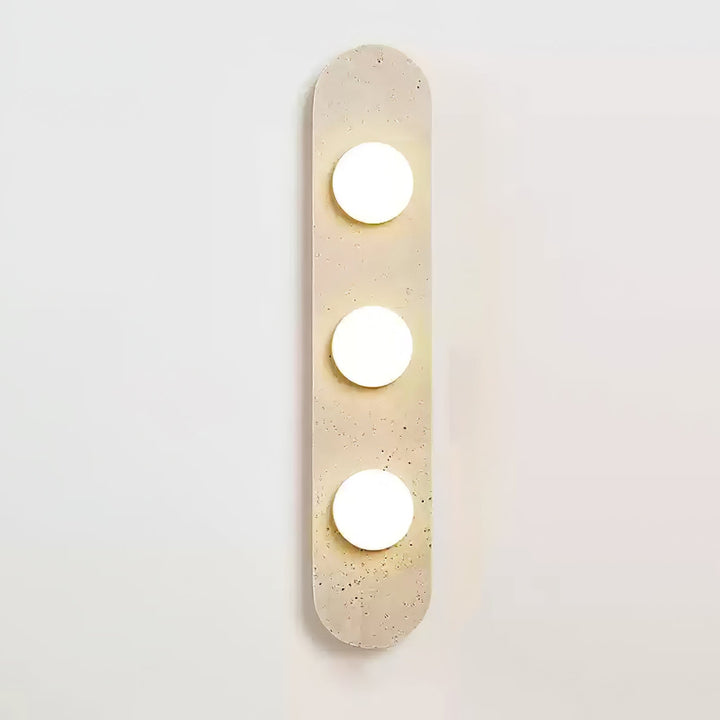 Rundad Travertin Vägglampa