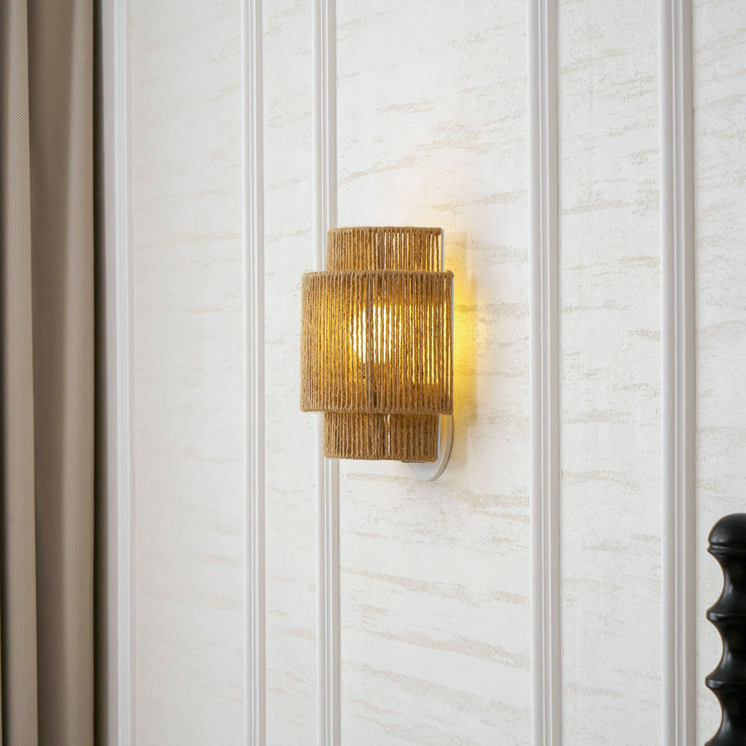 Rustik Väv Vägglampa