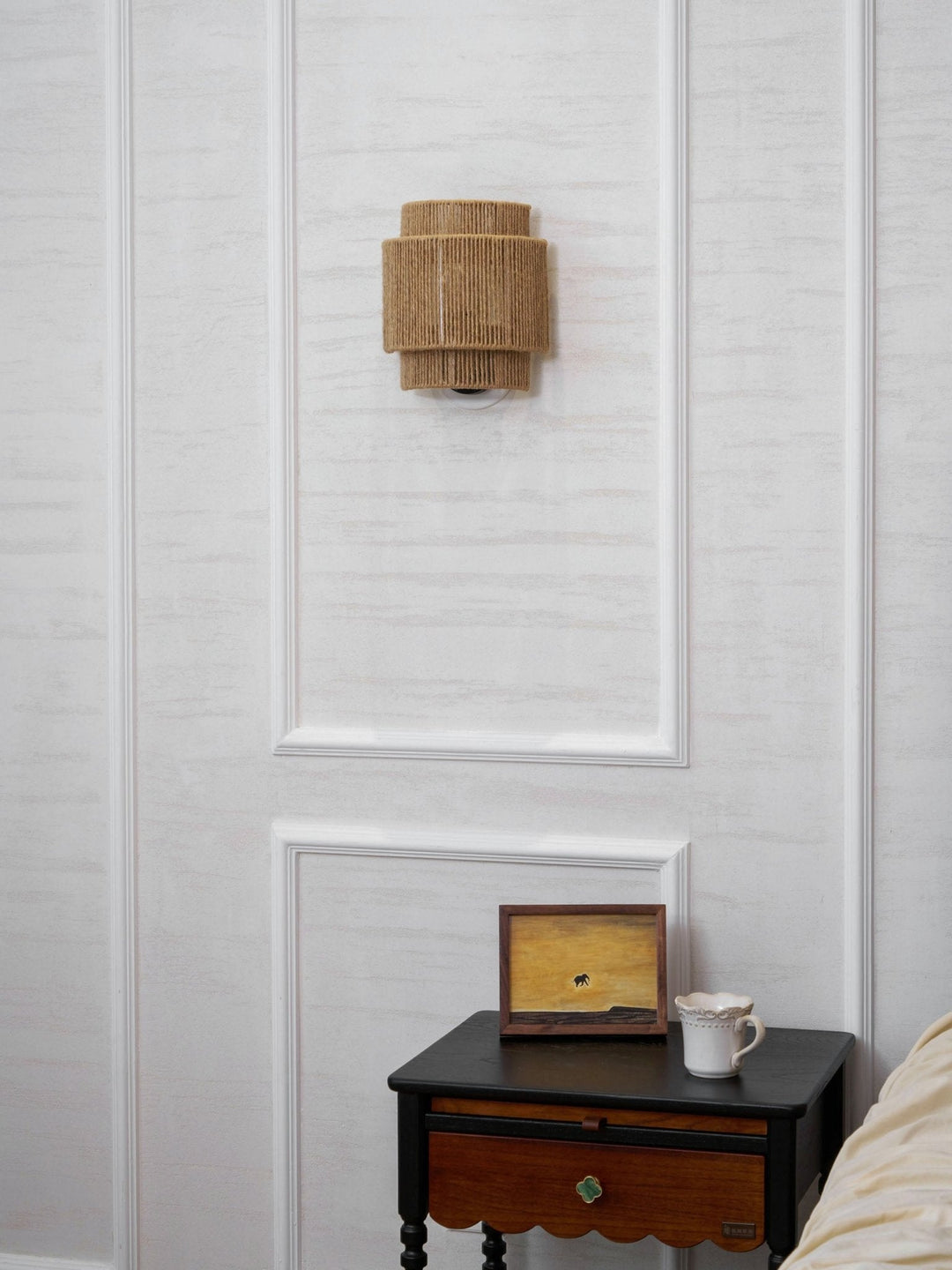 Rustik Väv Vägglampa