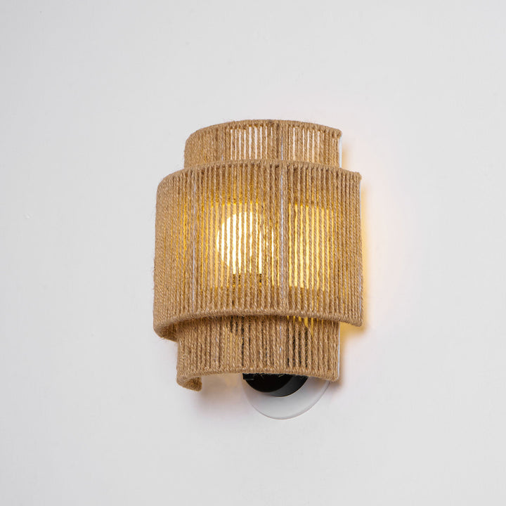 Rustik Väv Vägglampa