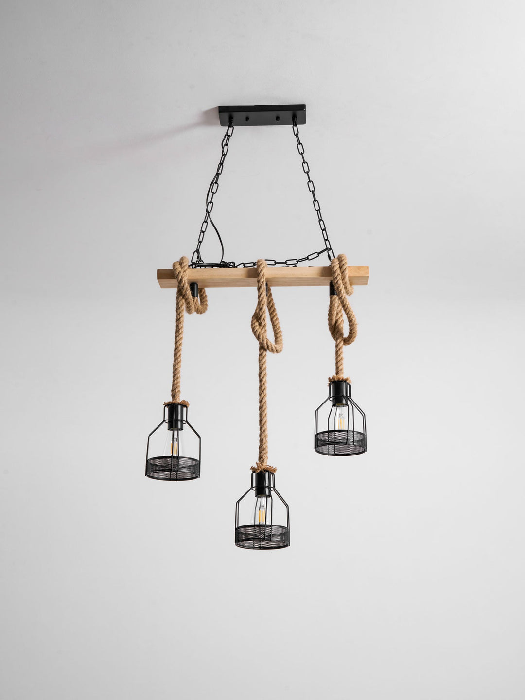 Rustik Trä Chandlier