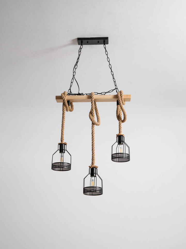 Rustik Trä Chandlier