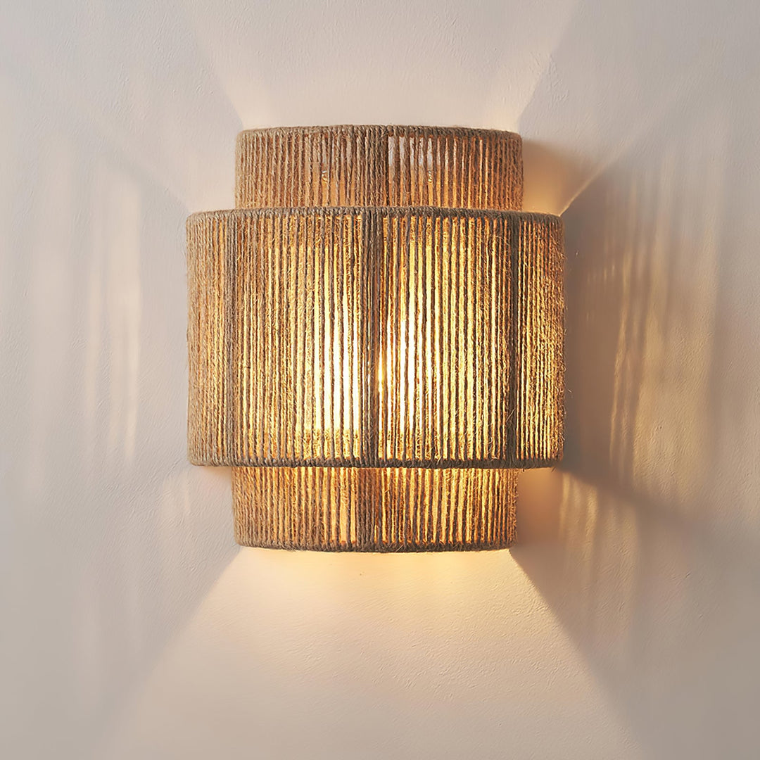 Rustik Väv Vägglampa