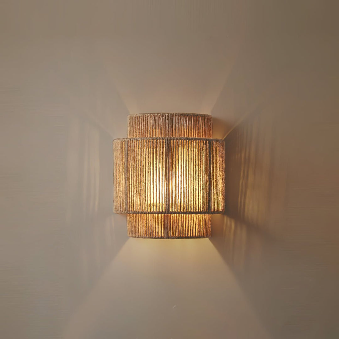 Rustik Väv Vägglampa
