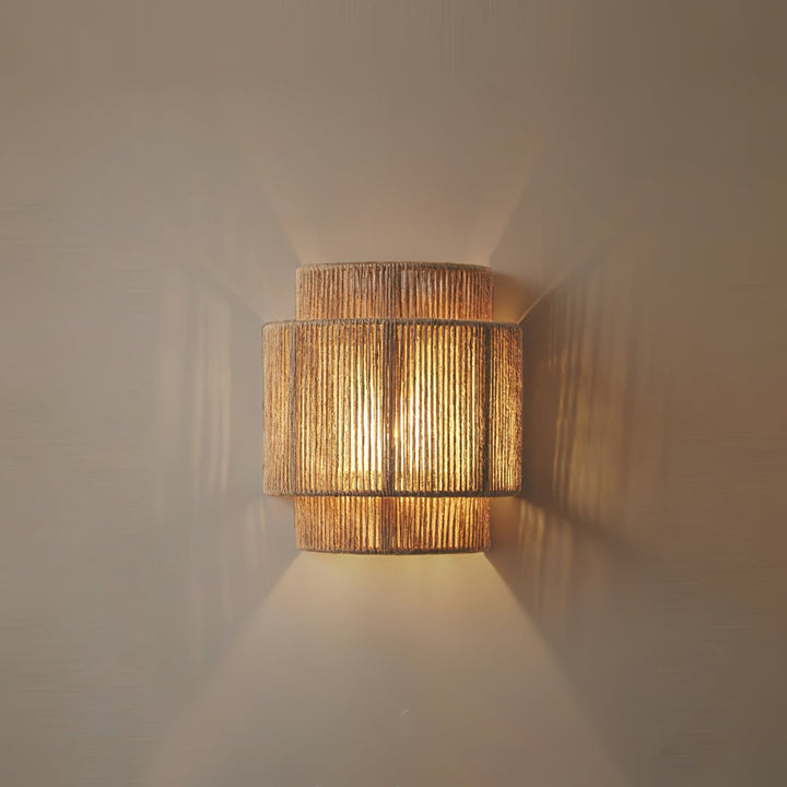 Rustik Väv Vägglampa